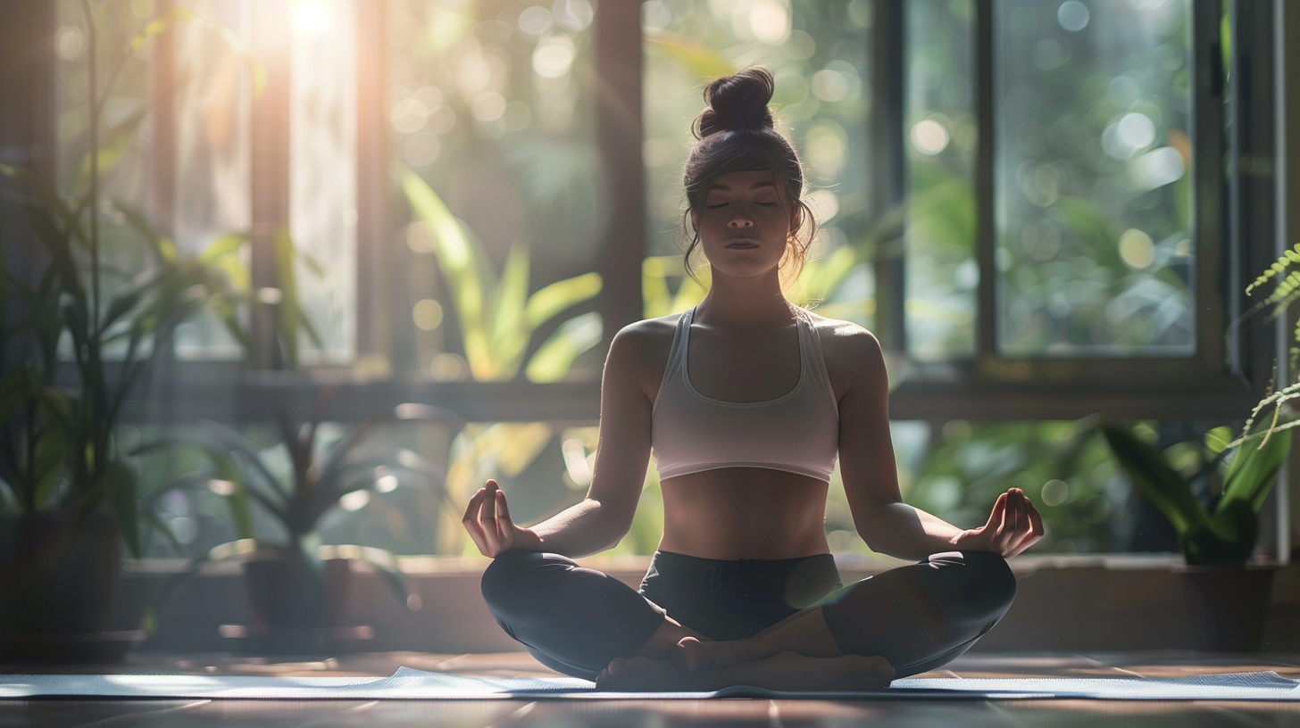 Soustředěná praxe jógy jednotlivce